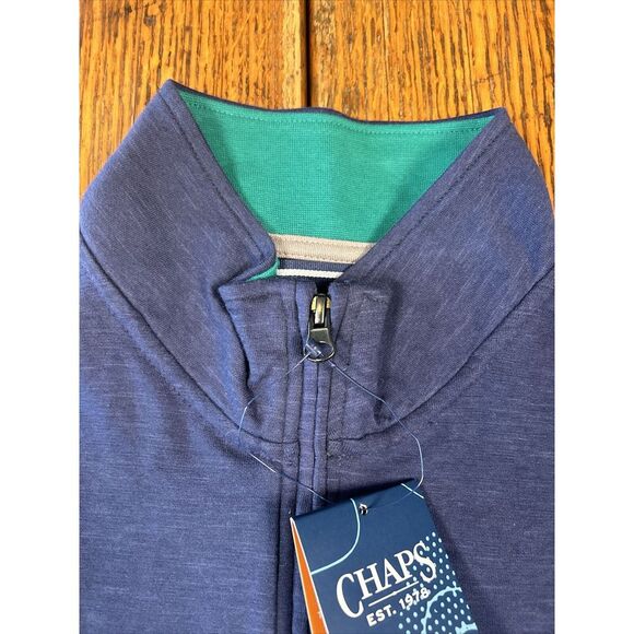 NWT Chaps Pullover 1/4 Zip Windbreaker Size Men's XL 40 UPF Blue - Picture 5 of 16